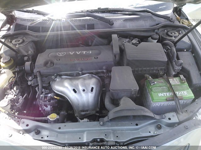 JTNBE46K373072583 - 2007 TOYOTA CAMRY NEW GENERAT CE/LE/XLE/SE GREEN photo 10