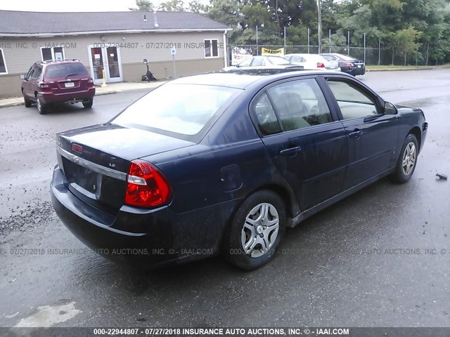 1G1ZS58F77F103309 - 2007 CHEVROLET MALIBU LS Dark Blue photo 4