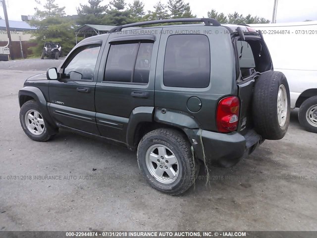 1J4GL58K53W629824 - 2003 JEEP LIBERTY LIMITED GREEN photo 3