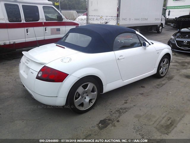 TRUUT28N621006344 - 2002 AUDI TT QUATTRO WHITE photo 4