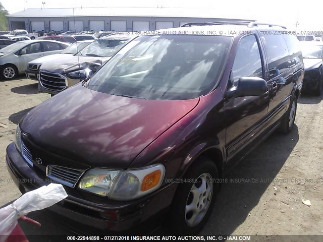 1GHDX03E33D301339 - 2003 OLDSMOBILE SILHOUETTE RED photo 2