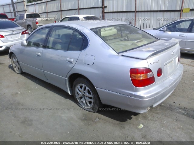 JT8BH68X1W0013076 - 1998 LEXUS GS 400 SILVER photo 3