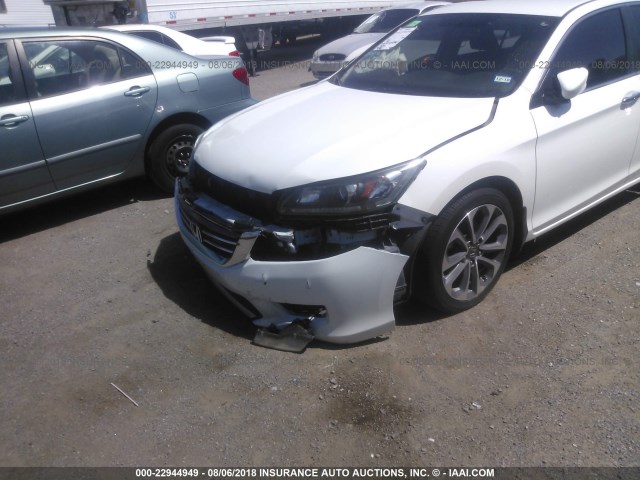 1HGCR2F59DA125548 - 2013 HONDA ACCORD SPORT WHITE photo 6