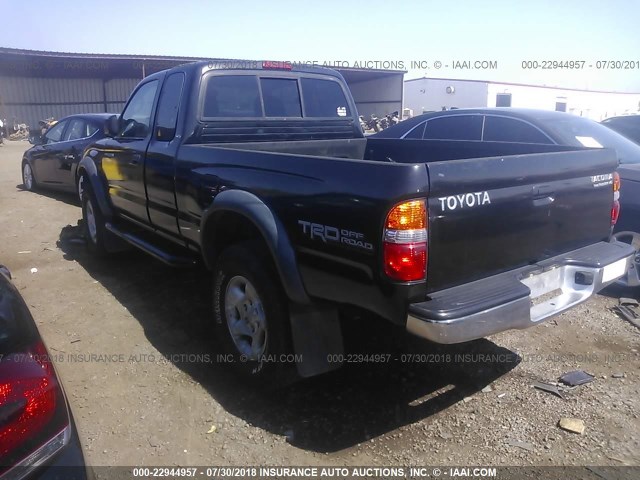 5TESN92N04Z328791 - 2004 TOYOTA TACOMA XTRACAB PRERUNNER BLACK photo 3