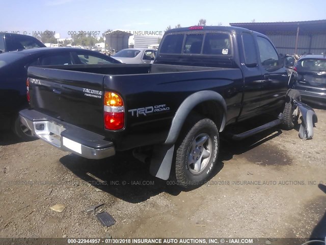 5TESN92N04Z328791 - 2004 TOYOTA TACOMA XTRACAB PRERUNNER 黑色 照片 4