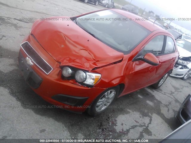 1G1JA5SH6C4156602 - 2012 CHEVROLET SONIC LS ORANGE photo 2