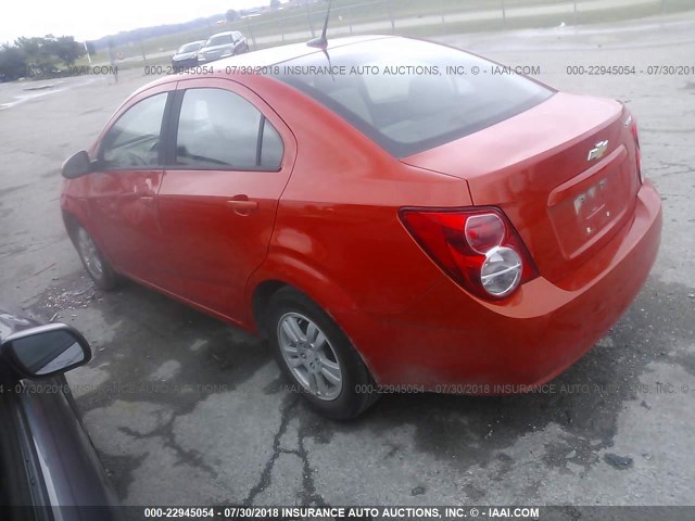 1G1JA5SH6C4156602 - 2012 CHEVROLET SONIC LS ORANGE photo 3