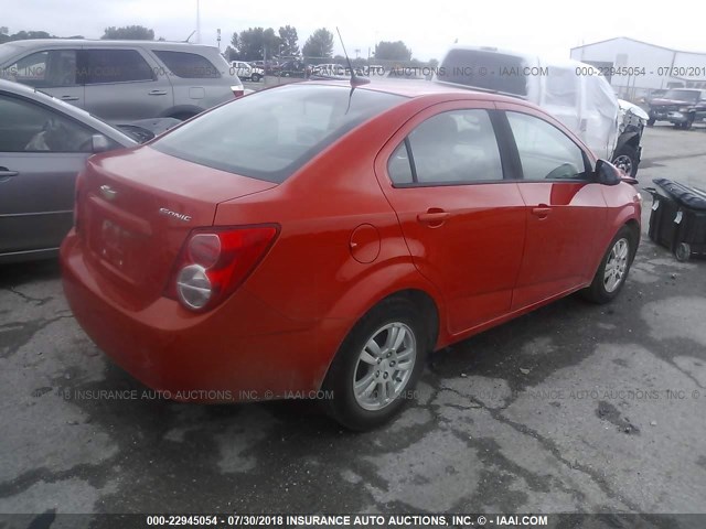 1G1JA5SH6C4156602 - 2012 CHEVROLET SONIC LS ORANGE photo 4
