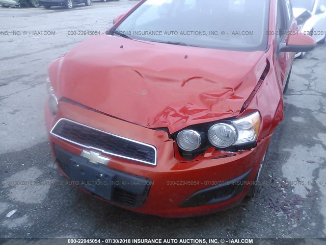 1G1JA5SH6C4156602 - 2012 CHEVROLET SONIC LS ORANGE photo 6