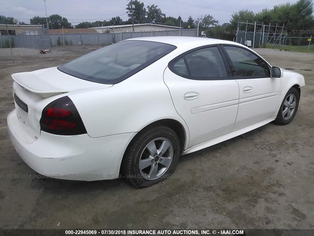 2G2WS542251243659 - 2005 PONTIAC GRAND PRIX GT WHITE photo 4