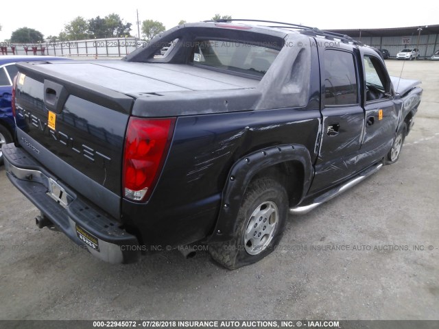 3GNEC12T24G235700 - 2004 CHEVROLET AVALANCHE C1500 BLUE photo 4