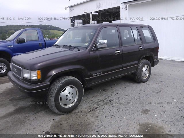 JACDH58V9R7901412 - 1994 ISUZU TROOPER S BURGUNDY photo 2