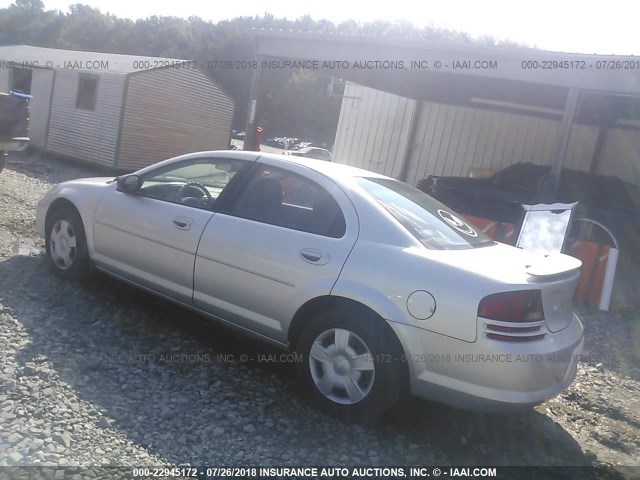 1B3EL46T65N610082 - 2005 DODGE STRATUS SXT SILVER photo 3