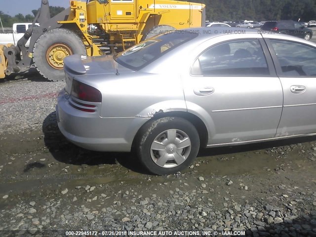 1B3EL46T65N610082 - 2005 DODGE STRATUS SXT SILVER photo 6