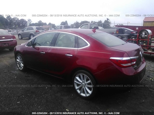 1G4PS5SK5C4188480 - 2012 BUICK VERANO MAROON photo 3