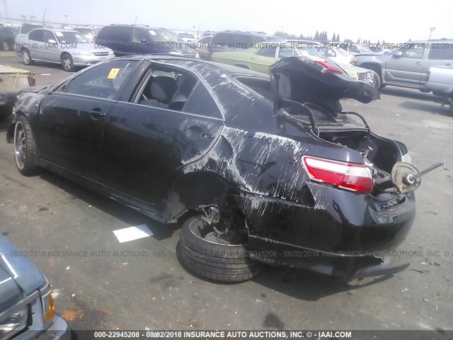 4T1BE46K88U239273 - 2008 TOYOTA CAMRY CE/LE/XLE/SE BLACK photo 3