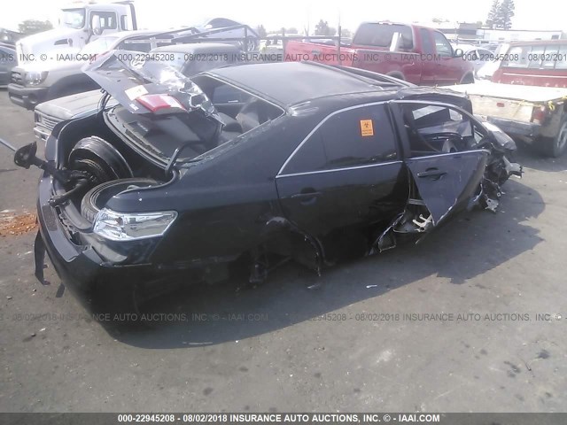 4T1BE46K88U239273 - 2008 TOYOTA CAMRY CE/LE/XLE/SE BLACK photo 4