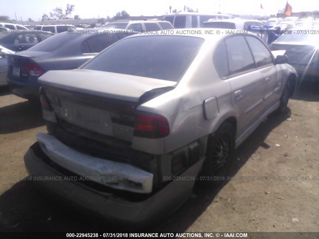 4S3BE6563Y7203185 - 2000 SUBARU LEGACY GT LIMITED BEIGE photo 4