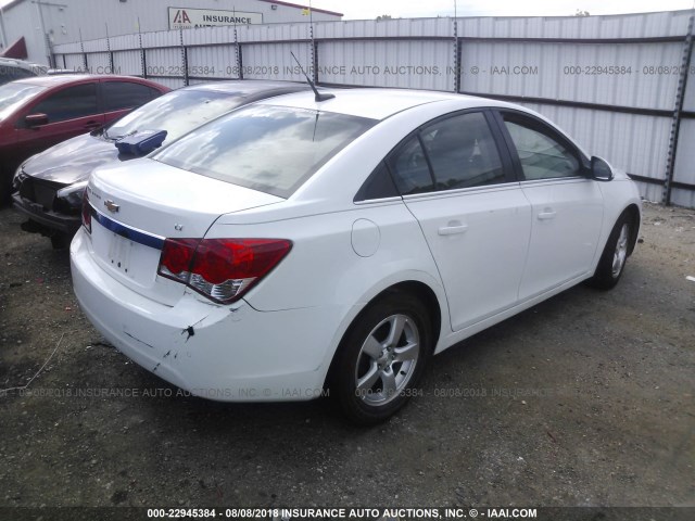 1G1PF5SC0C7301356 - 2012 CHEVROLET CRUZE LT WHITE photo 4