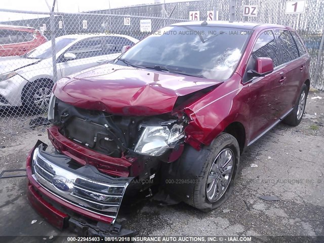 2FMDK39C88BA06693 - 2008 FORD EDGE LIMITED RED photo 2