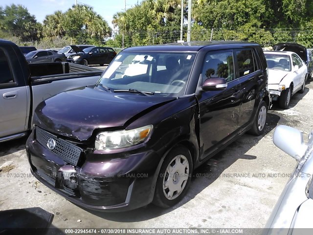 JTLKE50E681044159 - 2008 TOYOTA SCION XB Bənövşəyi foto 2
