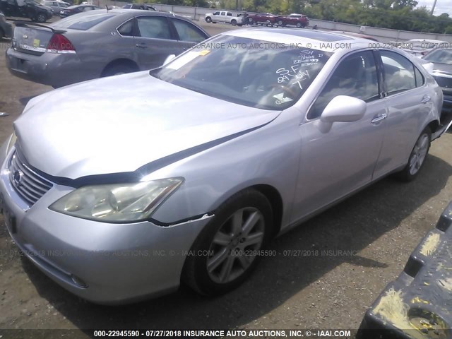 JTHBJ46G772017523 - 2007 LEXUS ES 350 SILVER photo 2