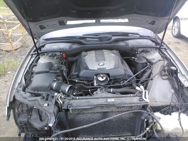 WBAHL83526DT05756 - 2006 BMW 750 I GRAY photo 10