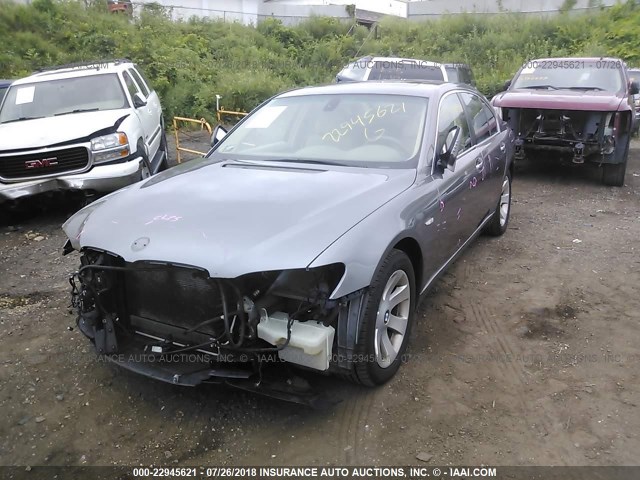 WBAHL83526DT05756 - 2006 BMW 750 I GRAY photo 2