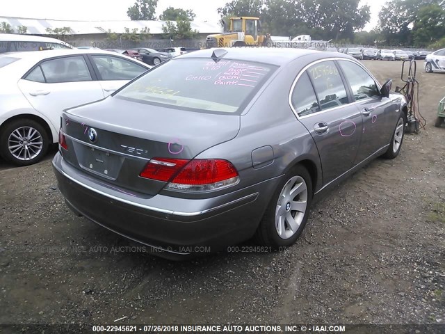 WBAHL83526DT05756 - 2006 BMW 750 I GRAY photo 4