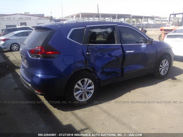 5N1AT2MT7JC747134 - 2018 NISSAN ROGUE S/SL BLUE photo 4