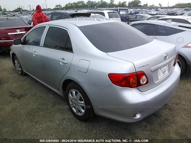 JTDBL40E89J033662 - 2009 TOYOTA COROLLA LE/XLE SILVER photo 3