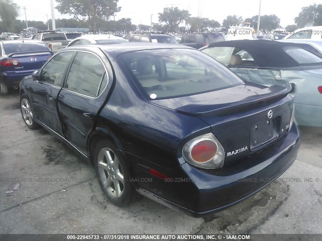 JN1DA31AX3T405599 - 2003 NISSAN MAXIMA GLE/SE BLUE photo 3