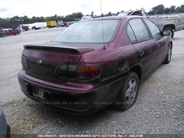 1G1NE52J72M588302 - 2002 CHEVROLET MALIBU LS მუქწითელი ფოტო 4