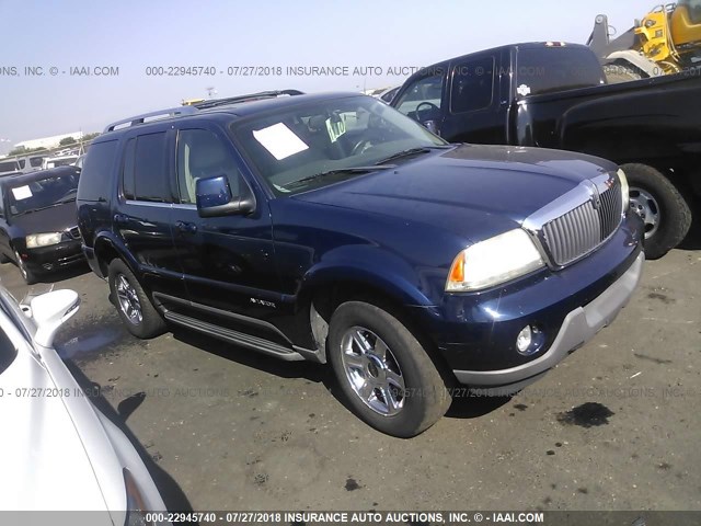 5LMEU88H04ZJ31698 - 2004 LINCOLN AVIATOR 蓝色 照片 1