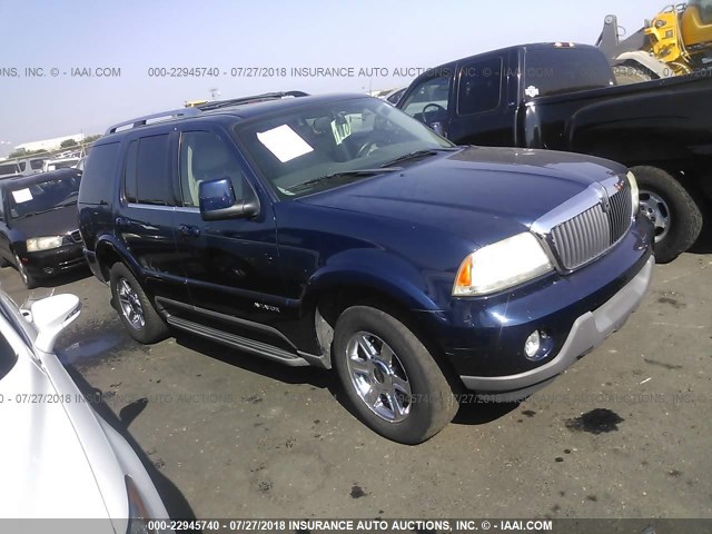 5LMEU88H04ZJ31698 - 2004 LINCOLN AVIATOR BLUE photo 1