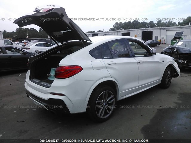 5UXXW7C53H0U25297 - 2017 BMW X4 XDRIVEM40I WHITE photo 4