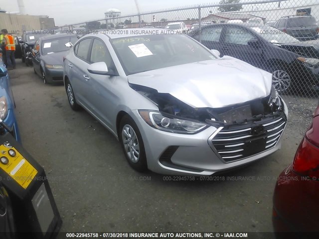 5NPD74LF7HH076446 - 2017 HYUNDAI ELANTRA SE SILVER photo 1