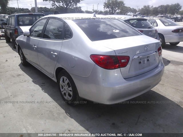 KMHDU4AD4AU135552 - 2010 HYUNDAI ELANTRA BLUE/GLS/SE SILVER photo 3