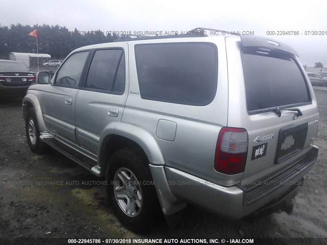 JT3HN87R5Y0262653 - 2000 TOYOTA 4RUNNER LIMITED SILVER photo 3