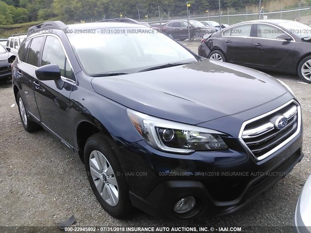 4S4BSACC0J3252034 - 2018 SUBARU OUTBACK 2.5I PREMIUM Navy photo 1