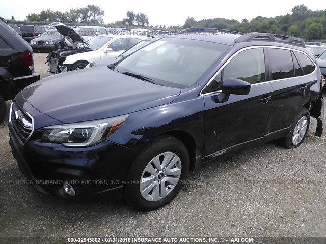 4S4BSACC0J3252034 - 2018 SUBARU OUTBACK 2.5I PREMIUM Navy photo 2