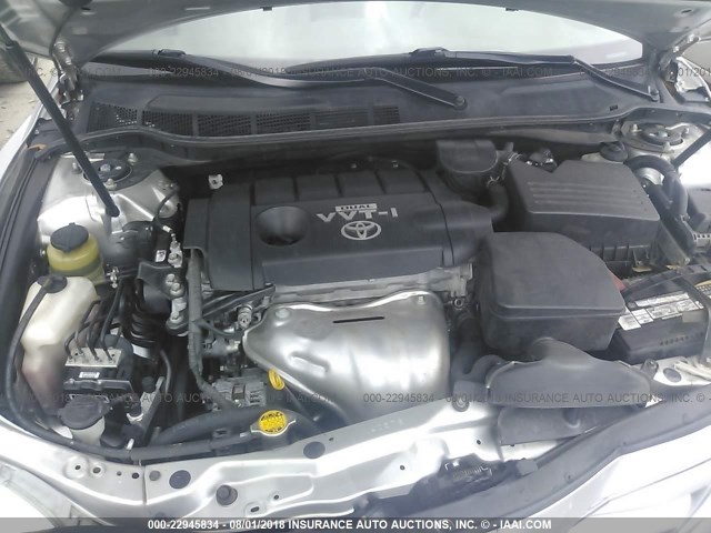 4T1BF3EK5AU080386 - 2010 TOYOTA CAMRY SE/LE/XLE ვერცხლისფერი ფოტო 10