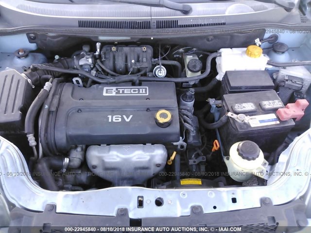 KL1TD56658B051057 - 2008 CHEVROLET AVEO LS Light Blue photo 10