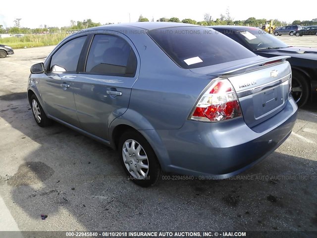KL1TD56658B051057 - 2008 CHEVROLET AVEO LS Light Blue photo 3