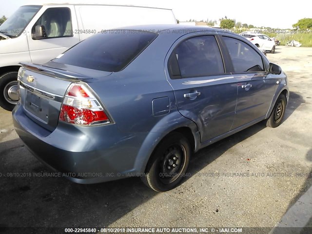 KL1TD56658B051057 - 2008 CHEVROLET AVEO LS Light Blue photo 4