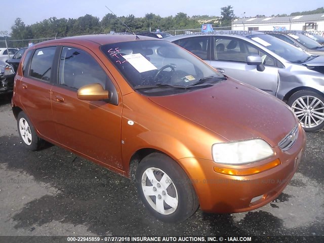 KL1TD66627B758749 - 2007 CHEVROLET AVEO LS ORANGE photo 1