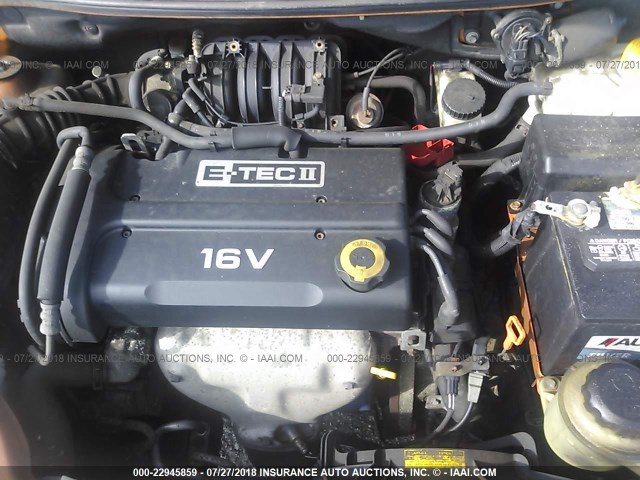 KL1TD66627B758749 - 2007 CHEVROLET AVEO LS ORANGE photo 10