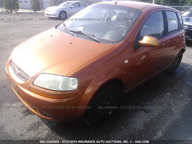 KL1TD66627B758749 - 2007 CHEVROLET AVEO LS ORANGE photo 2