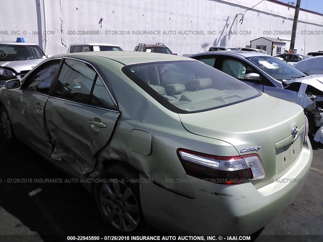 4T1BB46K77U004922 - 2007 TOYOTA CAMRY NEW GENERAT HYBRID GREEN photo 3