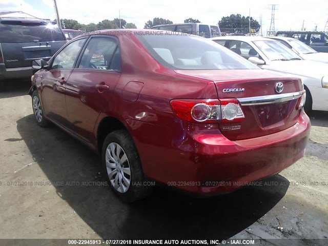 5YFBU4EE5CP063548 - 2012 TOYOTA COROLLA S/LE RED photo 3